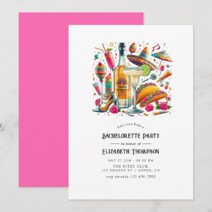 Invitación Tacos y Tequila Fiesta Bachelorette Bash