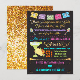 Invitación Tacos y Tequila Parejas ensayan la cena Fiesta