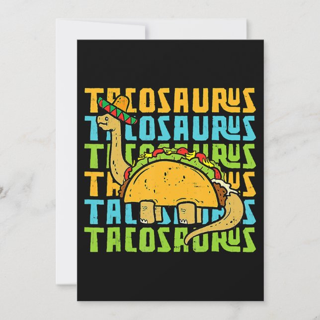 Invitación Tacosaurus Taco Saurus Cinco De Mayo Funny Taco Di (Anverso)