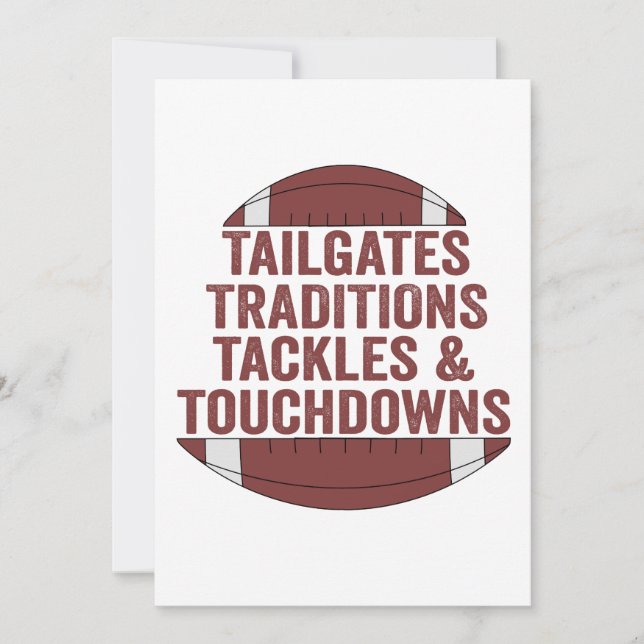 Invitación Tailgates Tradiciones enfrenta y refuerza el fútbo (Anverso)