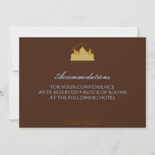 Invitación Taj Mahal - Estilo bohemio oriental