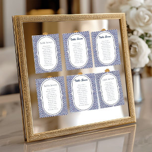Invitación Talavera azul Boda español número de tabla