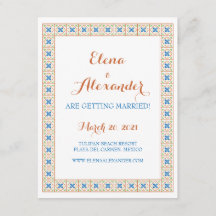 Talavera Azulejo Español Save the Date