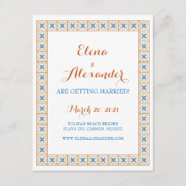 Invitación Talavera Azulejo Español Save the Date