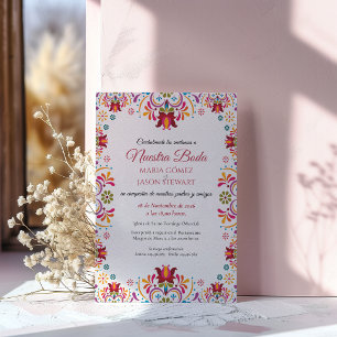 Invitación Talavera Mayólica Colorida Boda Española