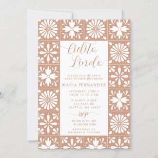 Invitación Talavera mexicana Boho Cielito Lindo Baby Shower