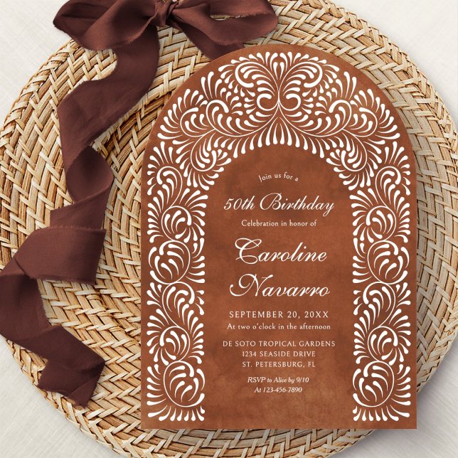 Invitación Talavera Terracota Arco de Fiesta Cumpleaños (Subido por el creador)