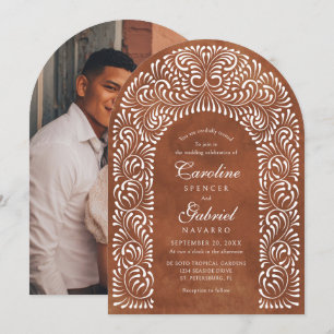 Invitación Talavera Terracota Arco Fotográfico Mexicano Boda