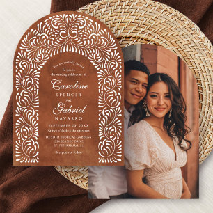 Invitación Talavera Terracota Arco Fotográfico Mexicano Boda