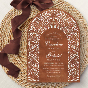 Invitación Talavera Terracota Boda Mexicana