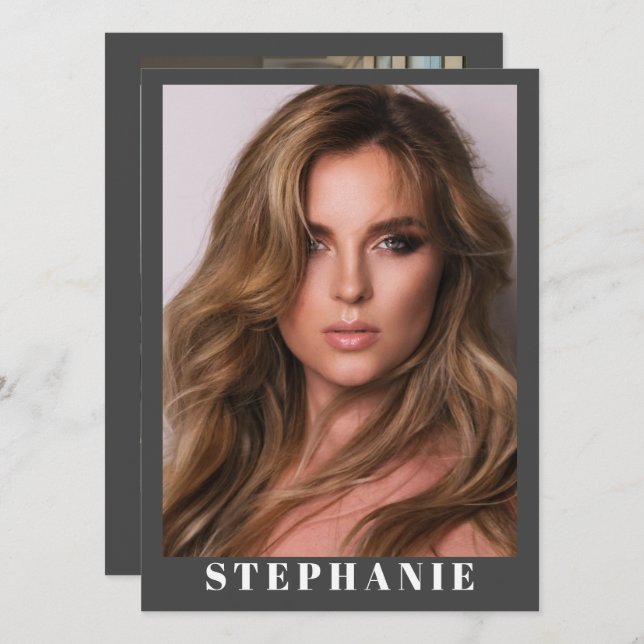 Invitación Talent Essentials Flip Card | Custom Comp Cards (Anverso / Reverso)