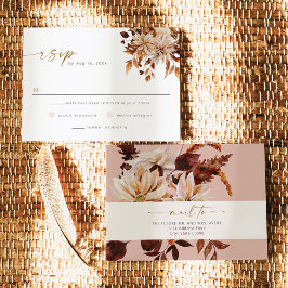 Invitación TALIA Bohemian Terracotta Floral Rubor RSVP