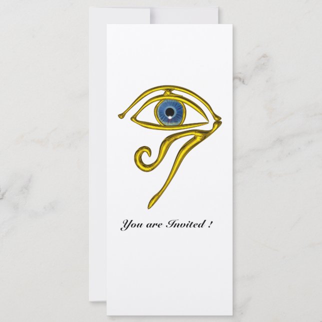 Invitación TALISMAN AZUL,Metálico Negro y Oro (Anverso)