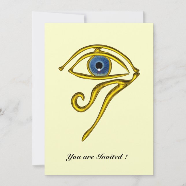 Invitación TALISMAN AZUL, Oro Horus Oye (Anverso)
