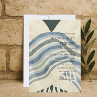 Talit a Rayas Azul Blanco Gris Bar Mitzvah