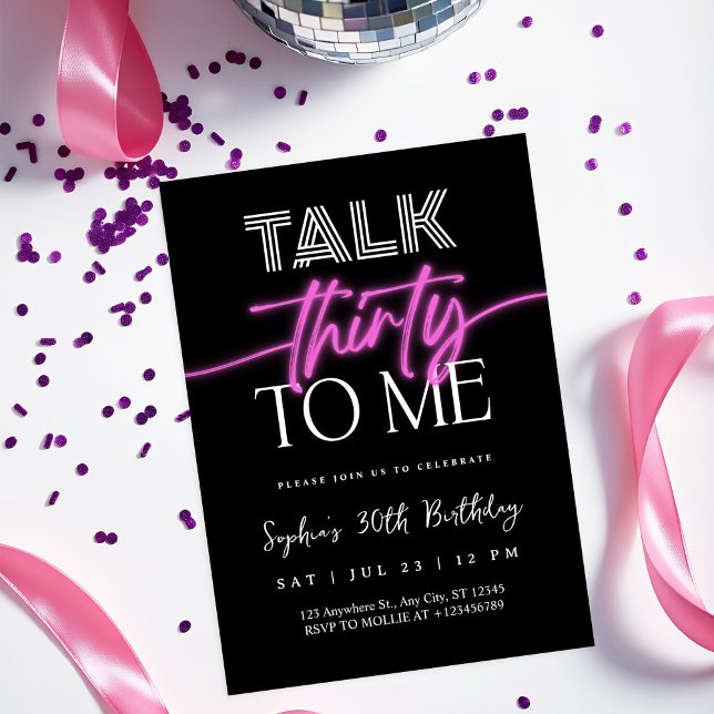 Invitación Talk 30 To Me 30th Birthday (Subido por el creador)