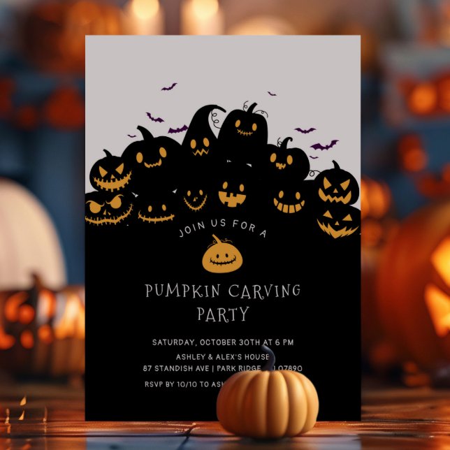 Invitación Talla de calabaza Jack O'Lantern (Subido por el creador)