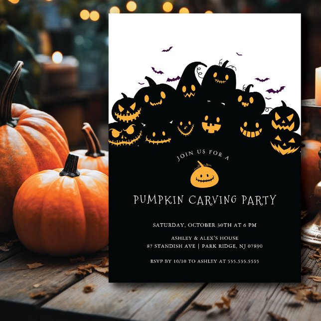 Invitación Talla de calabaza Jack O'Lantern (Subido por el creador)
