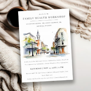 Invitación Taller de Acuarela en Nueva Orleans Louisiana Semi