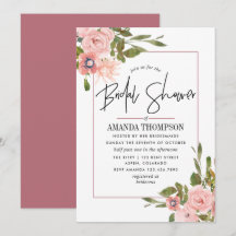 Taller de boda con acuarela rosada y dorado rosa