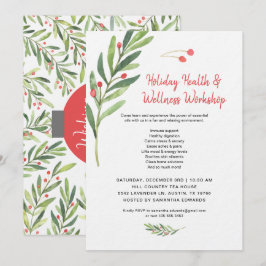 Invitación Taller de clases de aceites esenciales para Navida