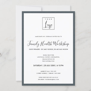 INVITACIÓN TALLER DE EVENTO DE TEXTURA GRIS KRAFT TU LOGO