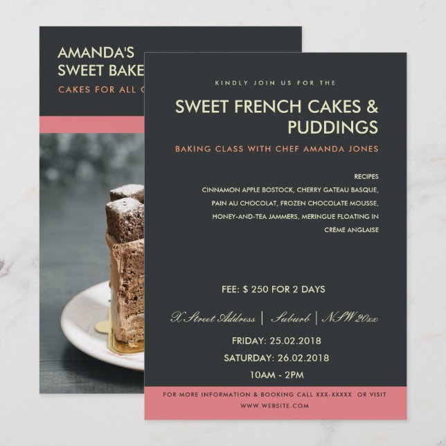 INVITACIÓN TALLER DE FOTOGRAFÍAS MODERNAS EN ROJO NEGRO INVIT (Anverso / Reverso)