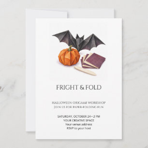 Invitación Taller de Origami de Halloween 'Fright and Fold'