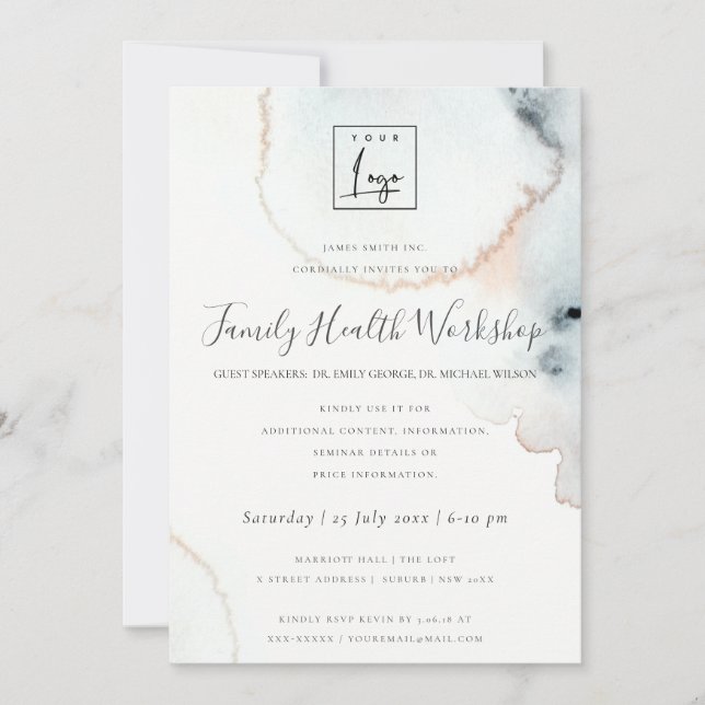 INVITACIÓN TALLER DE PINCELADAS DE ACUARELA AQUA GOLD (Anverso)