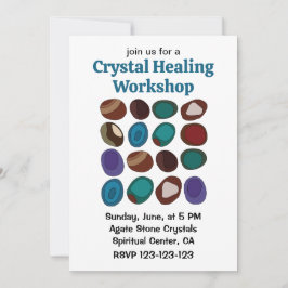 Invitación Taller de sanación con cristal de piedra de ágata 
