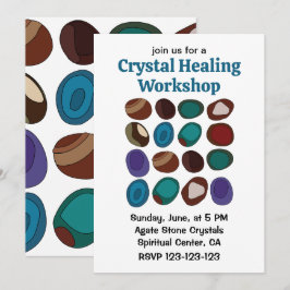 Invitación Taller de sanación con cristal de piedra de ágata