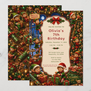 Invitación Taller del Polo Norte Fiesta de Navidad