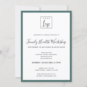 INVITACIÓN TALLER GALA DEL LOGO VERDE MÍNIMO SIMPLE