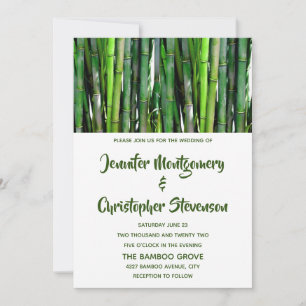 Invitación Tallos de bambú verde Fotografía de naturaleza Bod