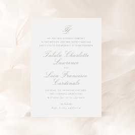 Invitación Talula Sage Green Elegant Wedding