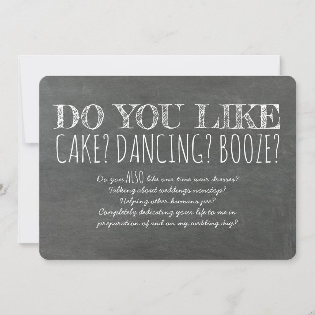 Invitación ¿También Te Gusta... Funny Bridesmaid Propuesta (Anverso)