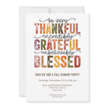 Tan agradecido Fiesta de la cena otoño