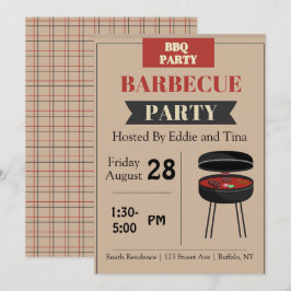 Invitación Tan Barbecue Fiesta