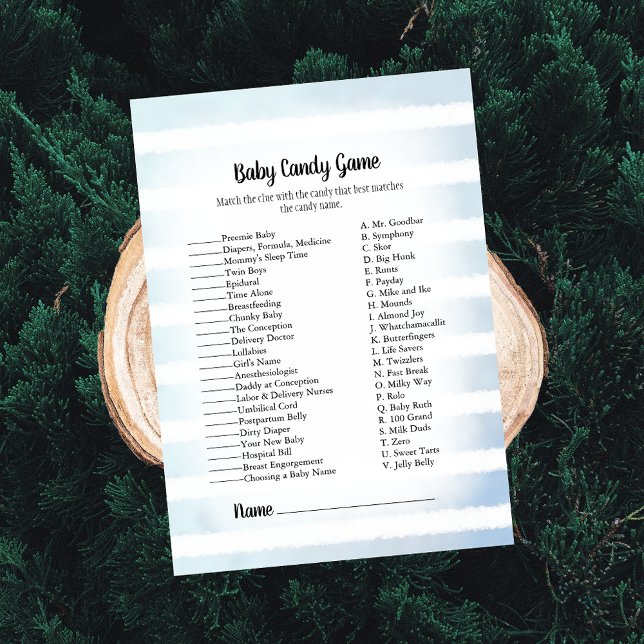 Invitación Tan Bunny Blue Baby Candy Juego de Baby Shower (Subido por el creador)