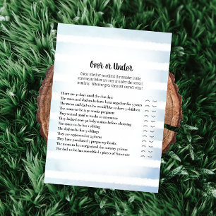 Invitación Tan Bunny Blue Over Bajo Juego De Baby Shower