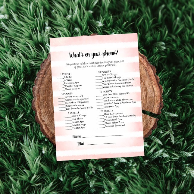 Invitación Tan Bunny Pink lo que hay en tu juego de teléfono (Subido por el creador)