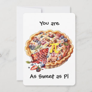 Invitación Tan dulce como Pi