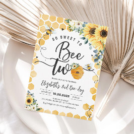 Invitación Tan Dulce Como Ser Dos Fiestas De Abeja, Segundo C
