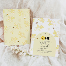 Invitación Tan dulce de ser el primer cumpleaños de abejas