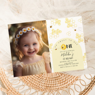 Invitación Tan dulce para la foto de cumpleaños del primer dí