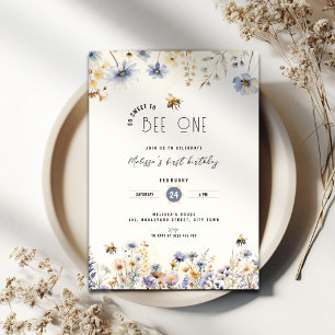 Invitación Tan Dulce para Ser Una - Cumpleaños Floral 1