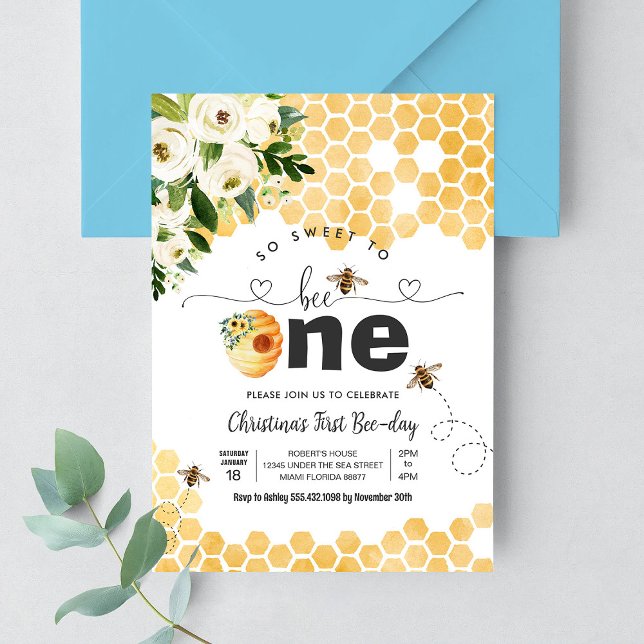 Invitación Tan Dulce Para Ser Una Fiesta Temática De Abejas C (Subido por el creador)
