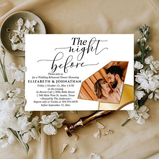 Invitación Tan Elegante La Noche Antes De La Cena Del Ensayo (Subido por el creador)