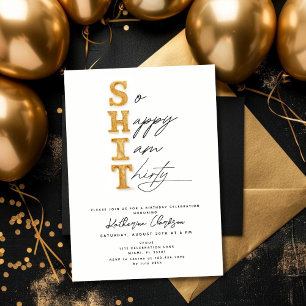 Invitación Tan Feliz Cumplo Treinta Cumpleaños Divertidos de