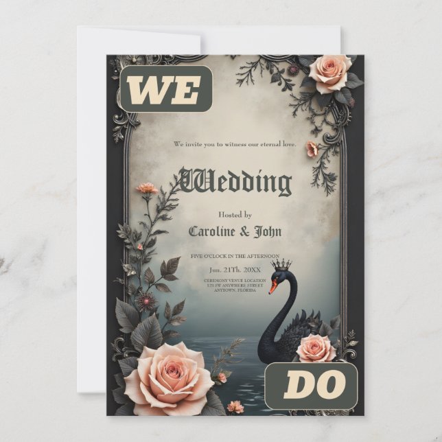 Invitación Tan raro como un cisne negro, tan eterno como el a (Anverso)